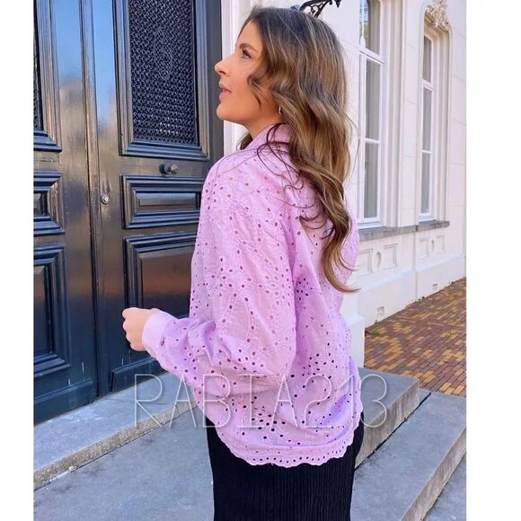 ZARA OPENWORK EMBROIDERY SHIRT - Picture 3 of 12